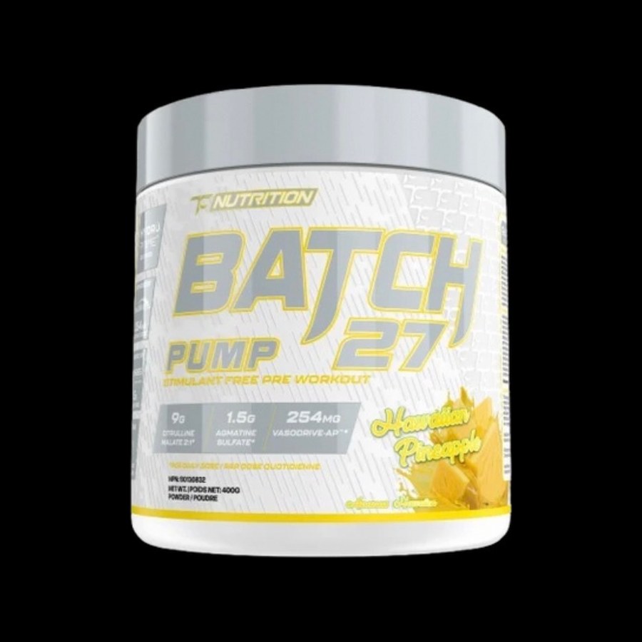 TC Nutrition Batch 27 Pump stimulant free pre workout, Hawaiian pineapple flavour